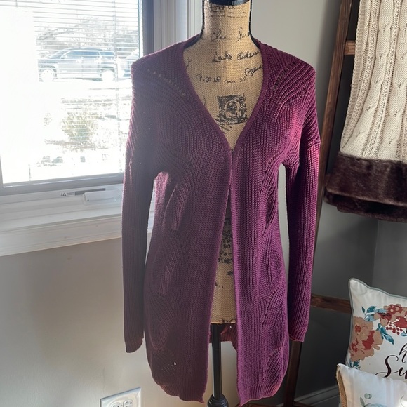 Pink Rose Sweaters - Beautiful burgundy color sweater.
